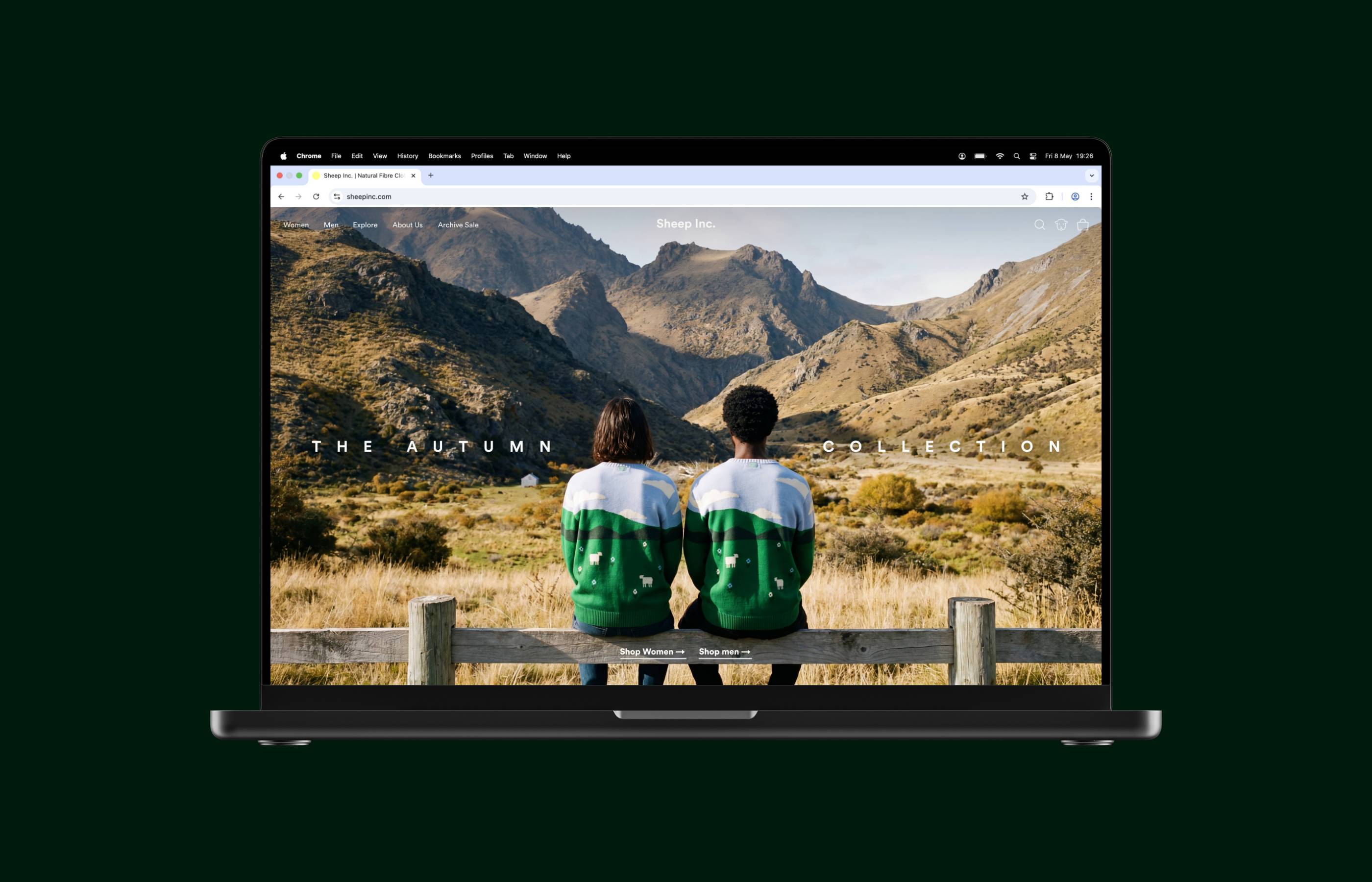 Sheep Inc. Autumn Collection — sheepinc.com homepage desktop