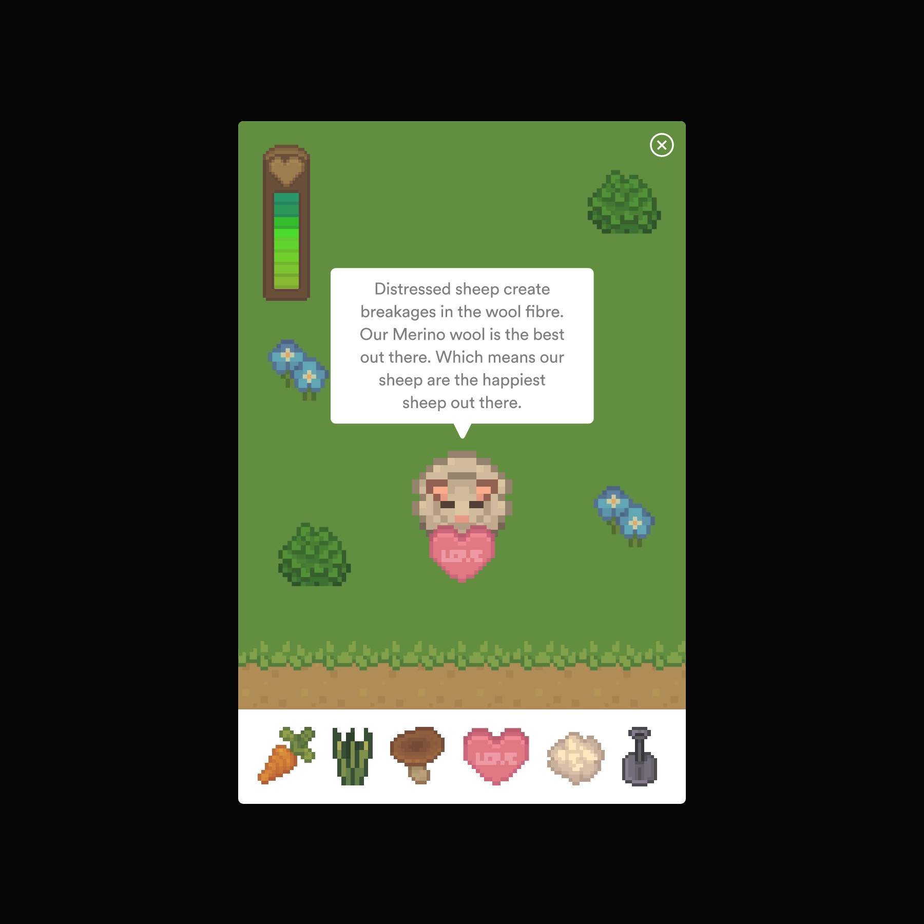 The Connected Dot — pixel sheep character from digital experience