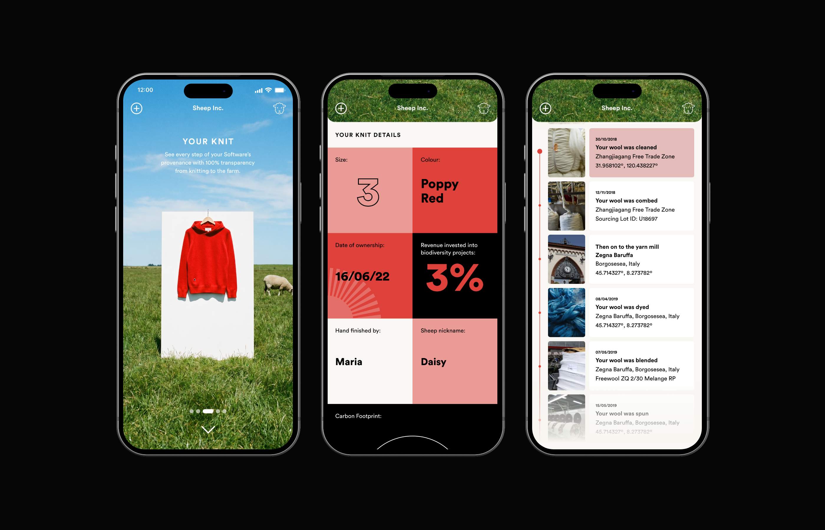 The Connected Dot — the knit journey screen